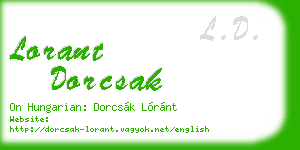 lorant dorcsak business card